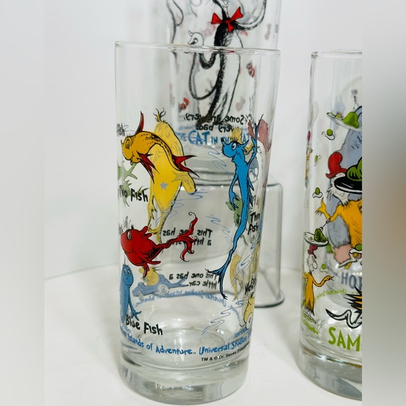 Vintage COLLECTIBLE Set Of 6 Dr Seuss Pint Glass Tumblers NEW - Picture 11 of 13